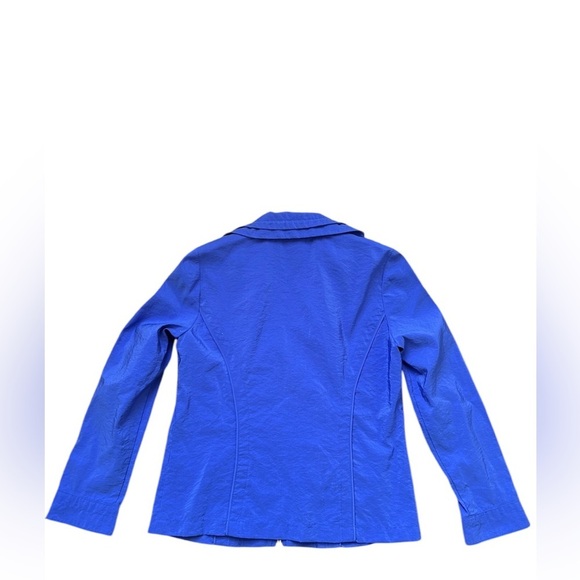 5/$25 Zenergy by Chico’s Vibrant Blue Zip-Up Spring Jacket Chico’s size 0 - Picture 4 of 8